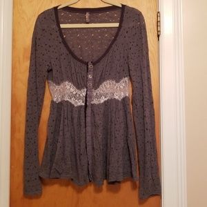 Free People long sleeve tunic top